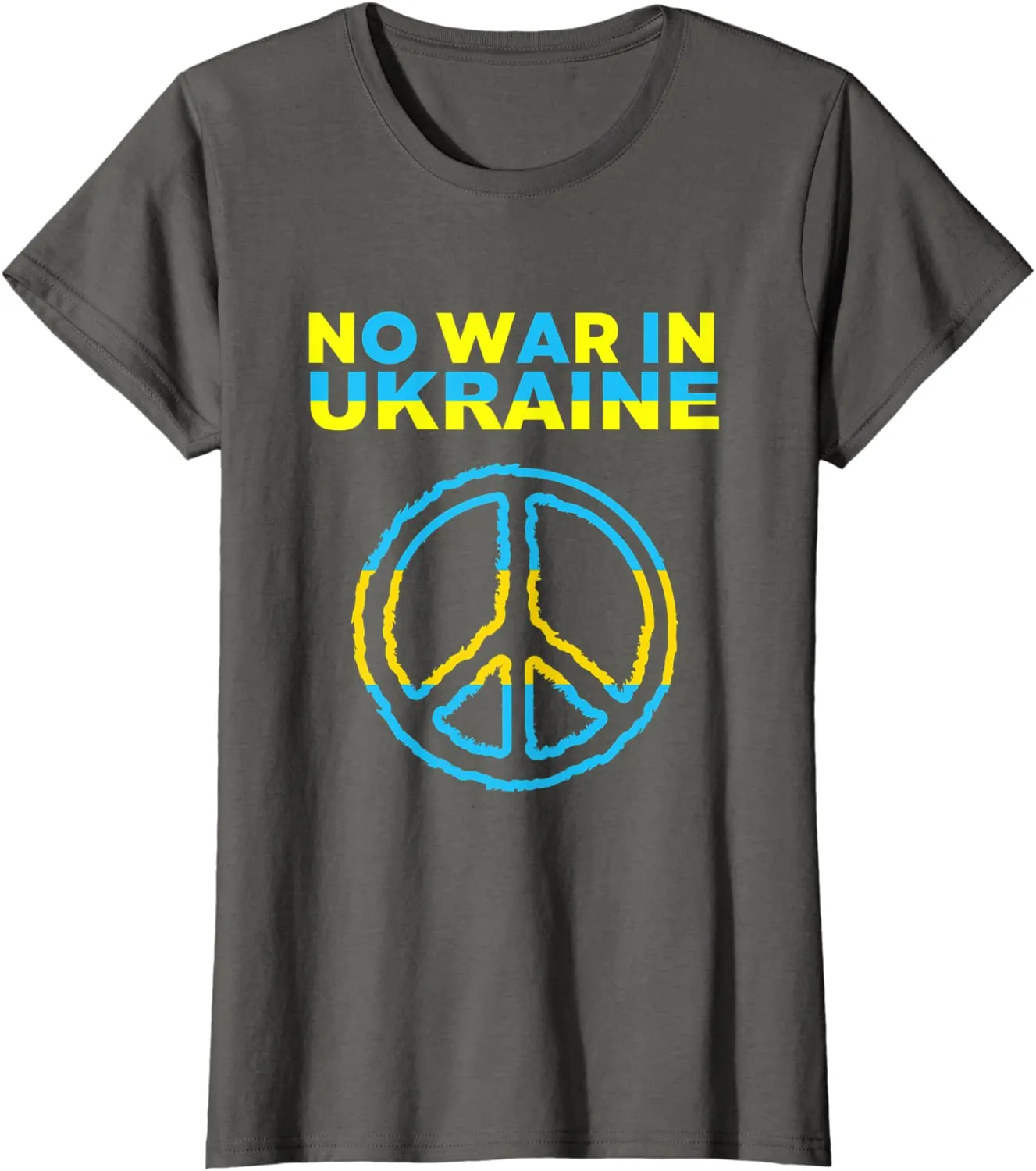 No War In Ukraine Support American Ukrainian Flag T-Shirt