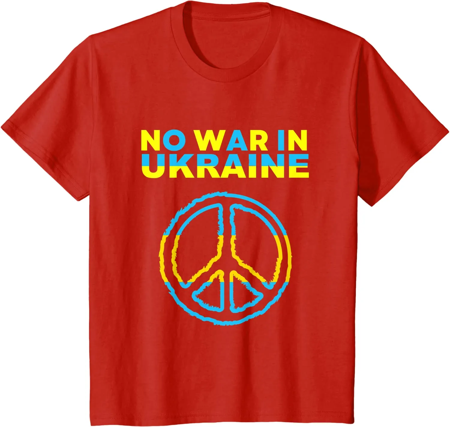 No War In Ukraine Support American Ukrainian Flag T-Shirt