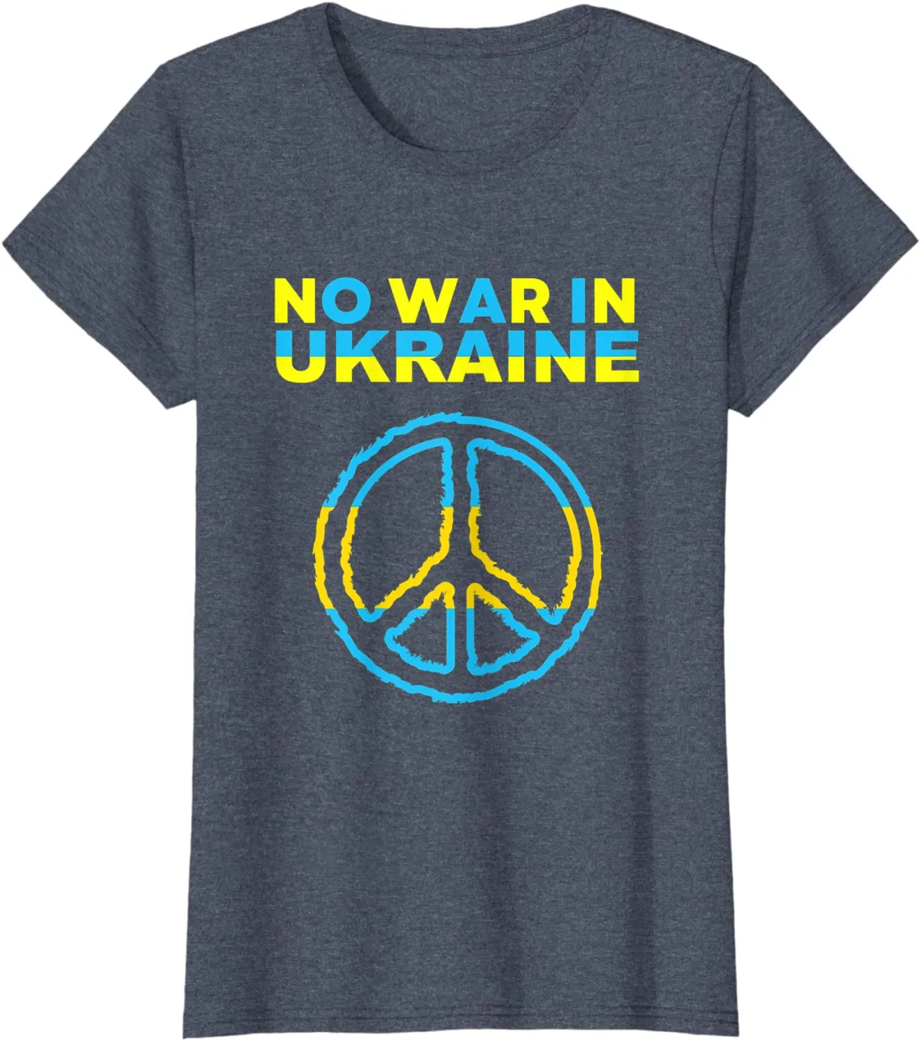 No War In Ukraine Support American Ukrainian Flag T-Shirt