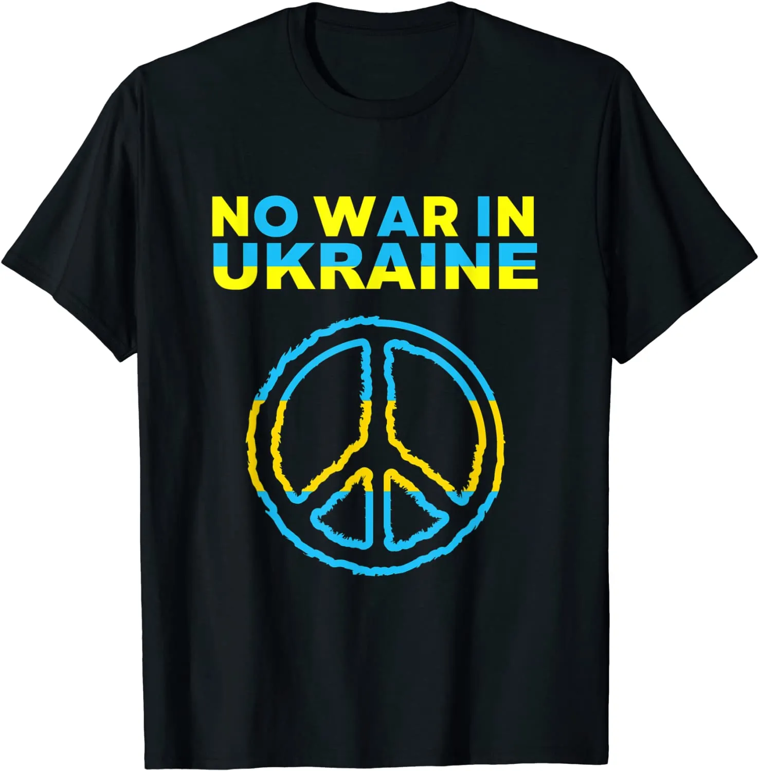 No War In Ukraine Support American Ukrainian Flag T-Shirt