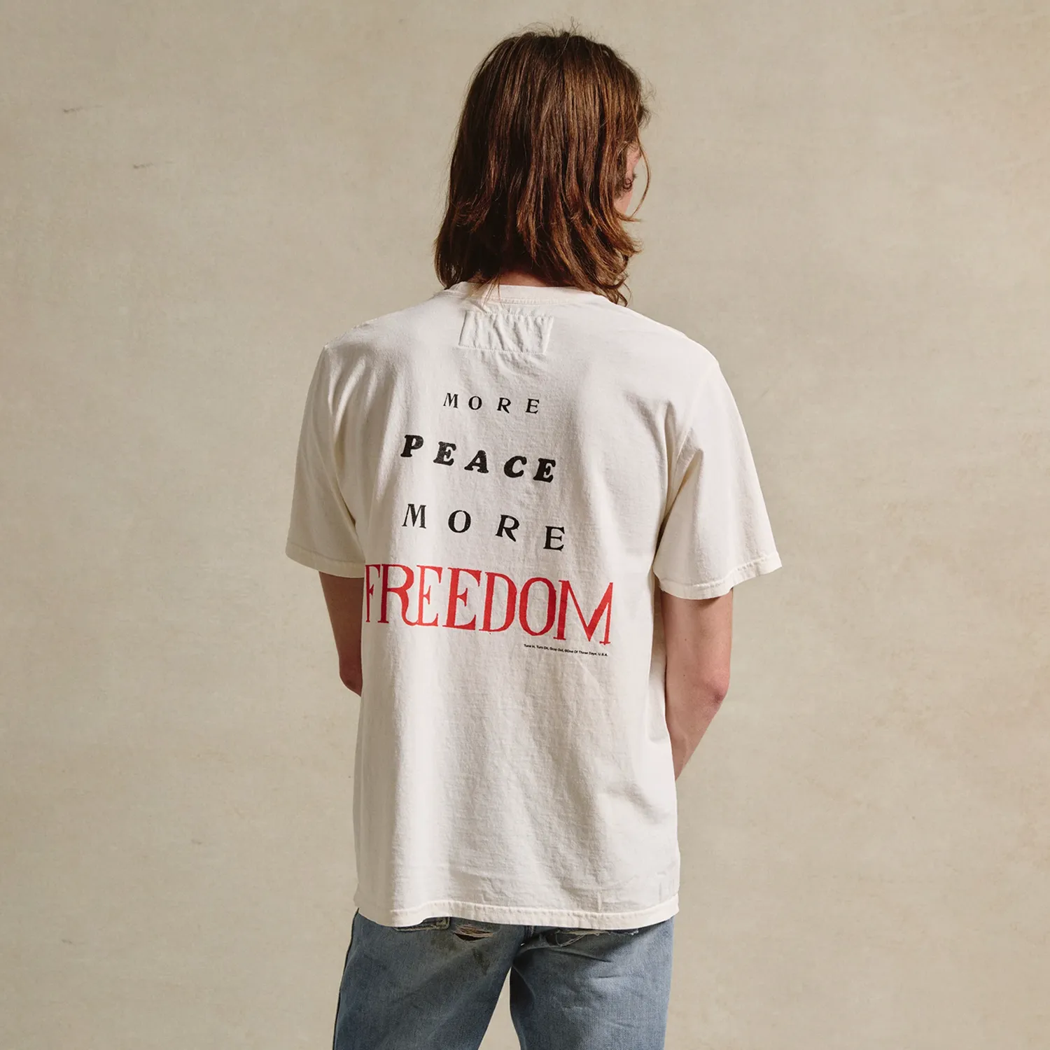 One Of These Days More Peace, More Freedom T-Shirt Bone