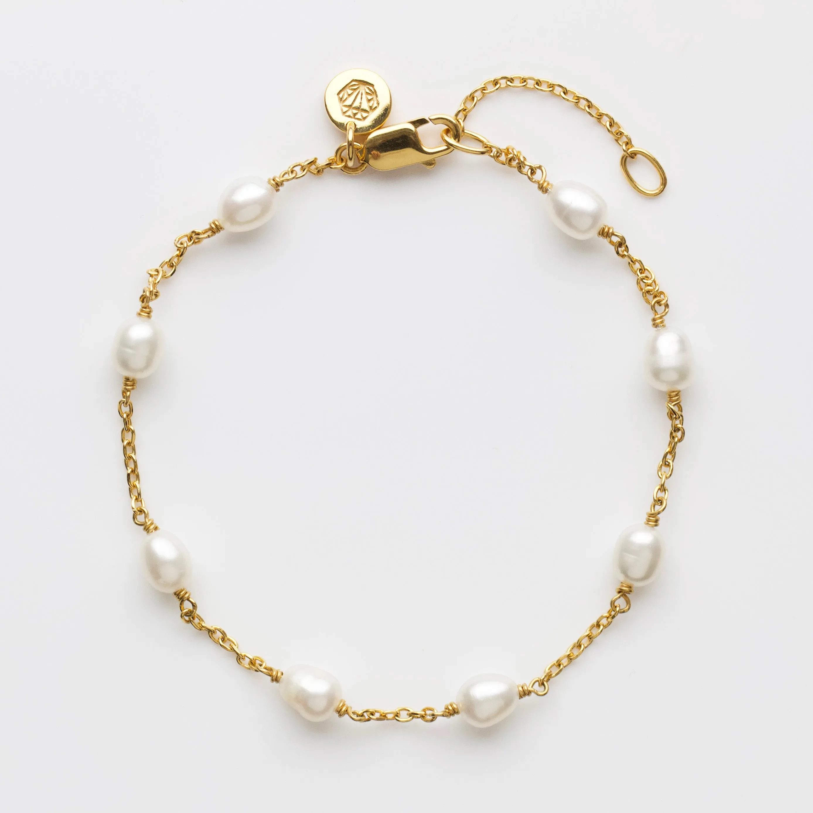 Organic Pearl Infinity Bracelet