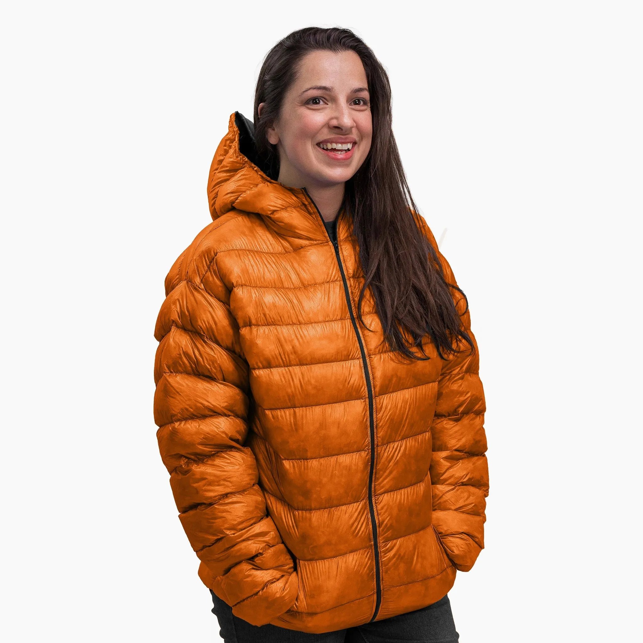 OVERSTOCK - Goose Down Jacket - Large - Burnt Orange