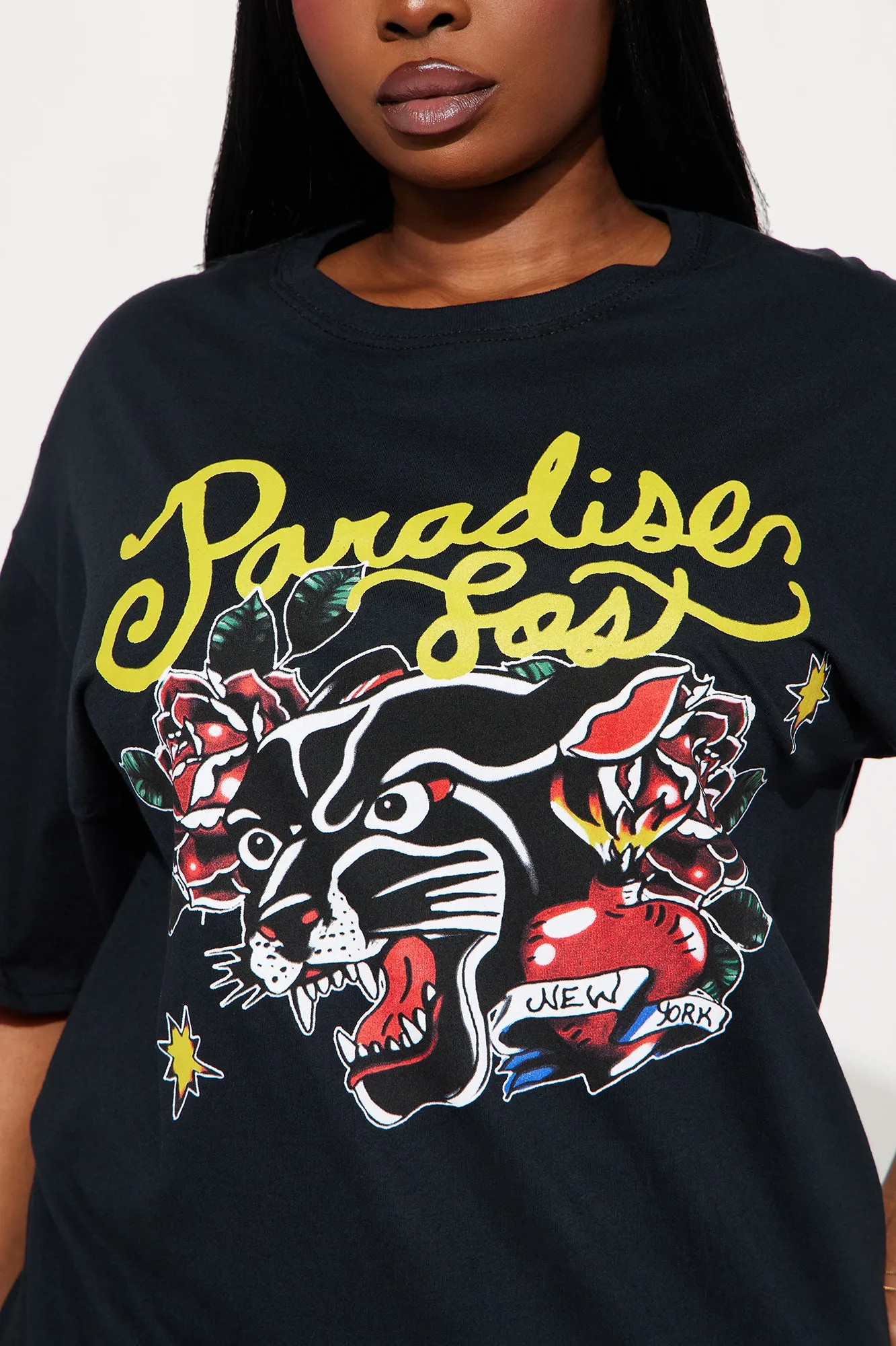 Panther Paradise Lost Graphic Tee - Black