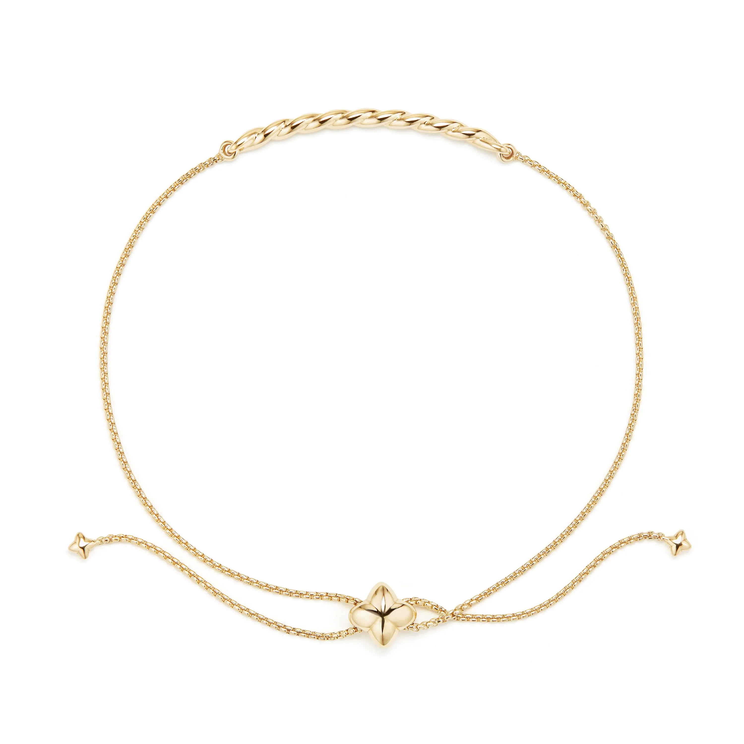 Paveflex Station Bracelet in 18K Gold