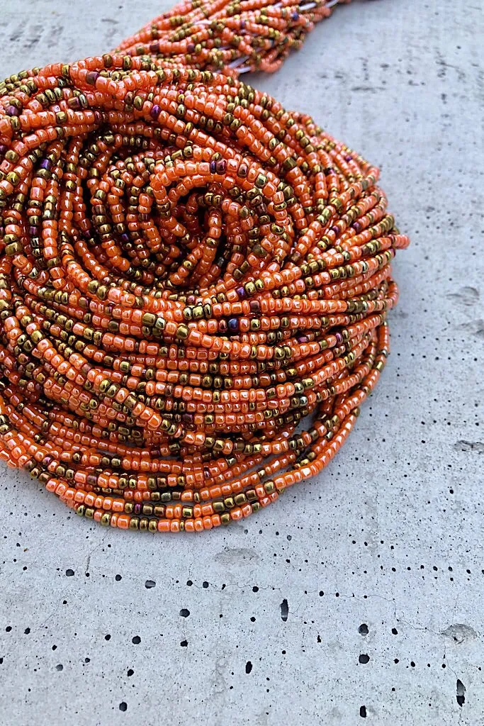 Peach and Bronze Waist Beads