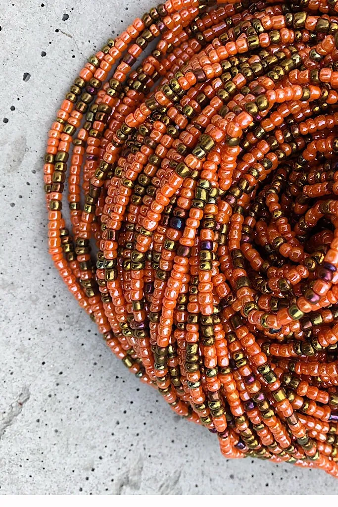 Peach and Bronze Waist Beads