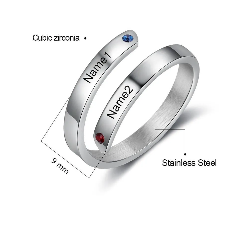 Personalized Open End Ring For Women