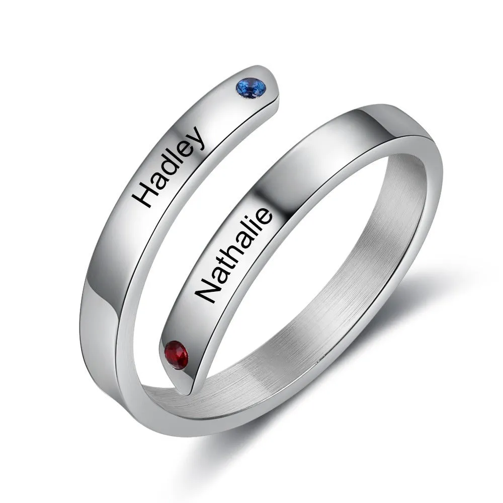 Personalized Open End Ring For Women