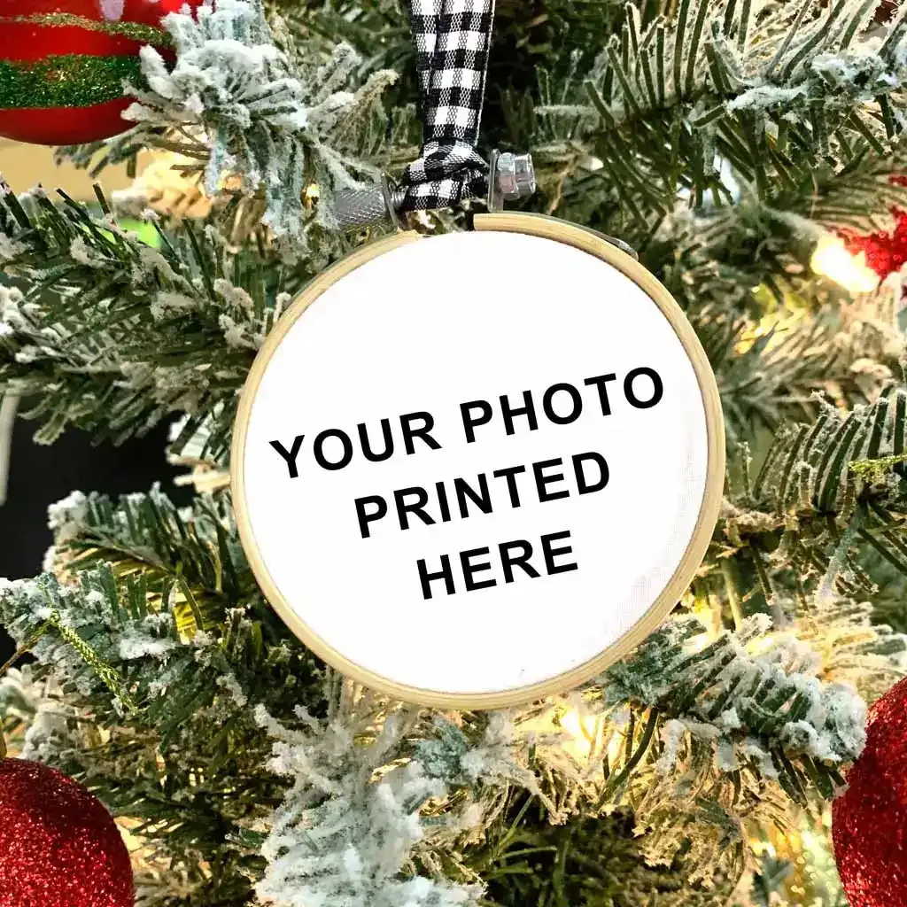 Personalized Photo Ornament with Your Photo in a Gift Box