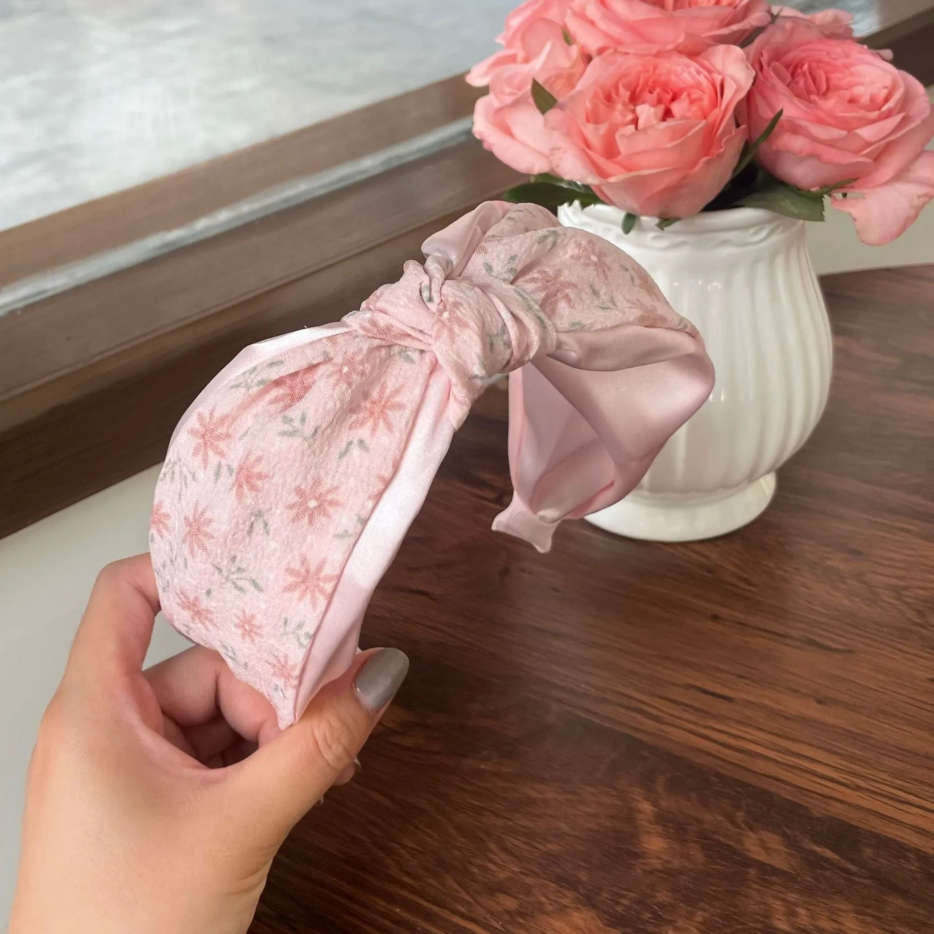 Pink Floral Headbands