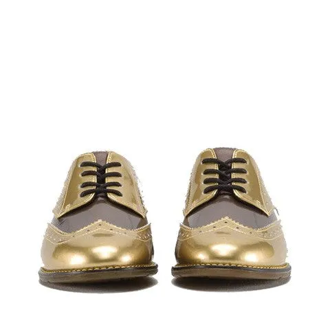 Polina Gold Pewter Spectra Patent Shoe