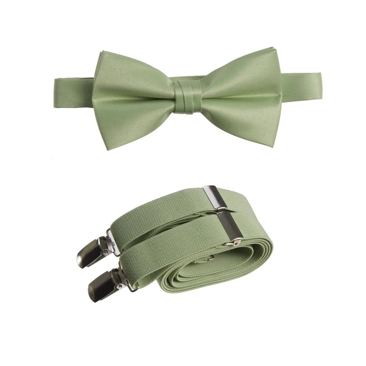 Pre-tied Bow Tie and Adjustable Stretch Suspender Sets