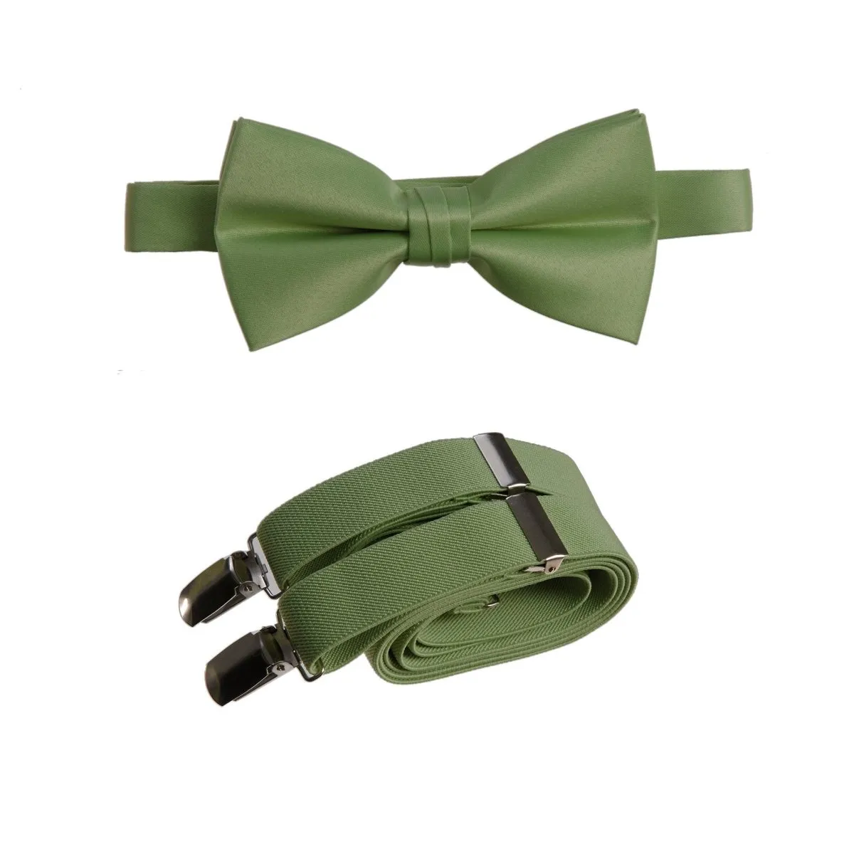 Pre-tied Bow Tie and Adjustable Stretch Suspender Sets