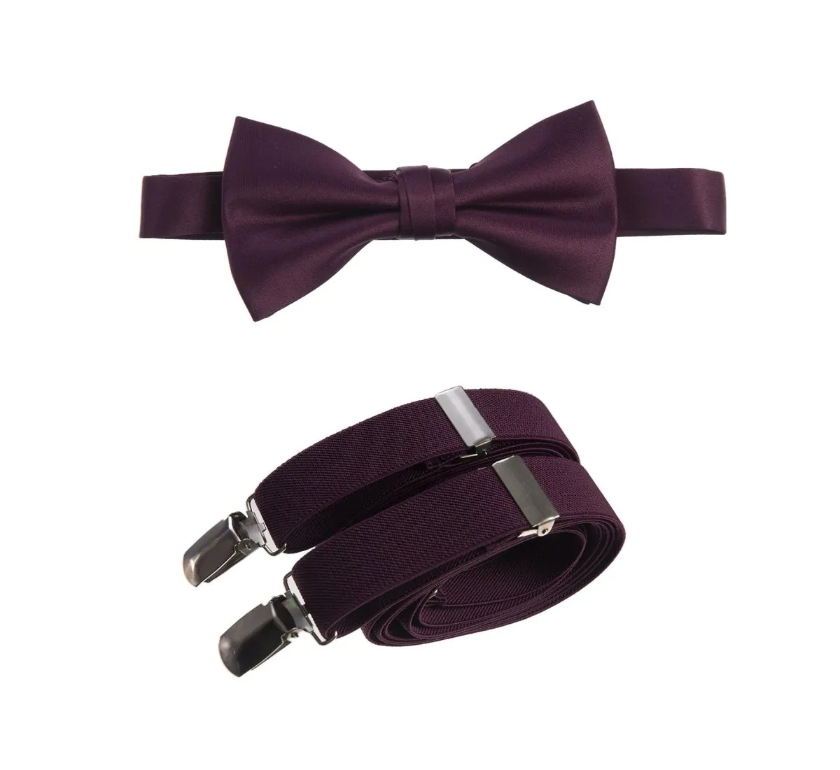 Pre-tied Bow Tie and Adjustable Stretch Suspender Sets