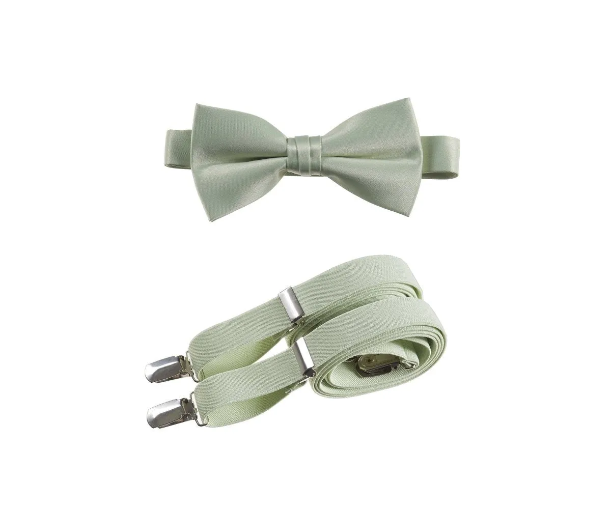 Pre-tied Bow Tie and Adjustable Stretch Suspender Sets