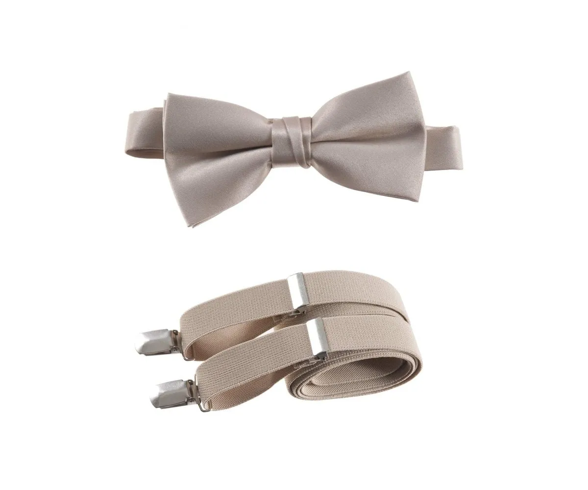 Pre-tied Bow Tie and Adjustable Stretch Suspender Sets