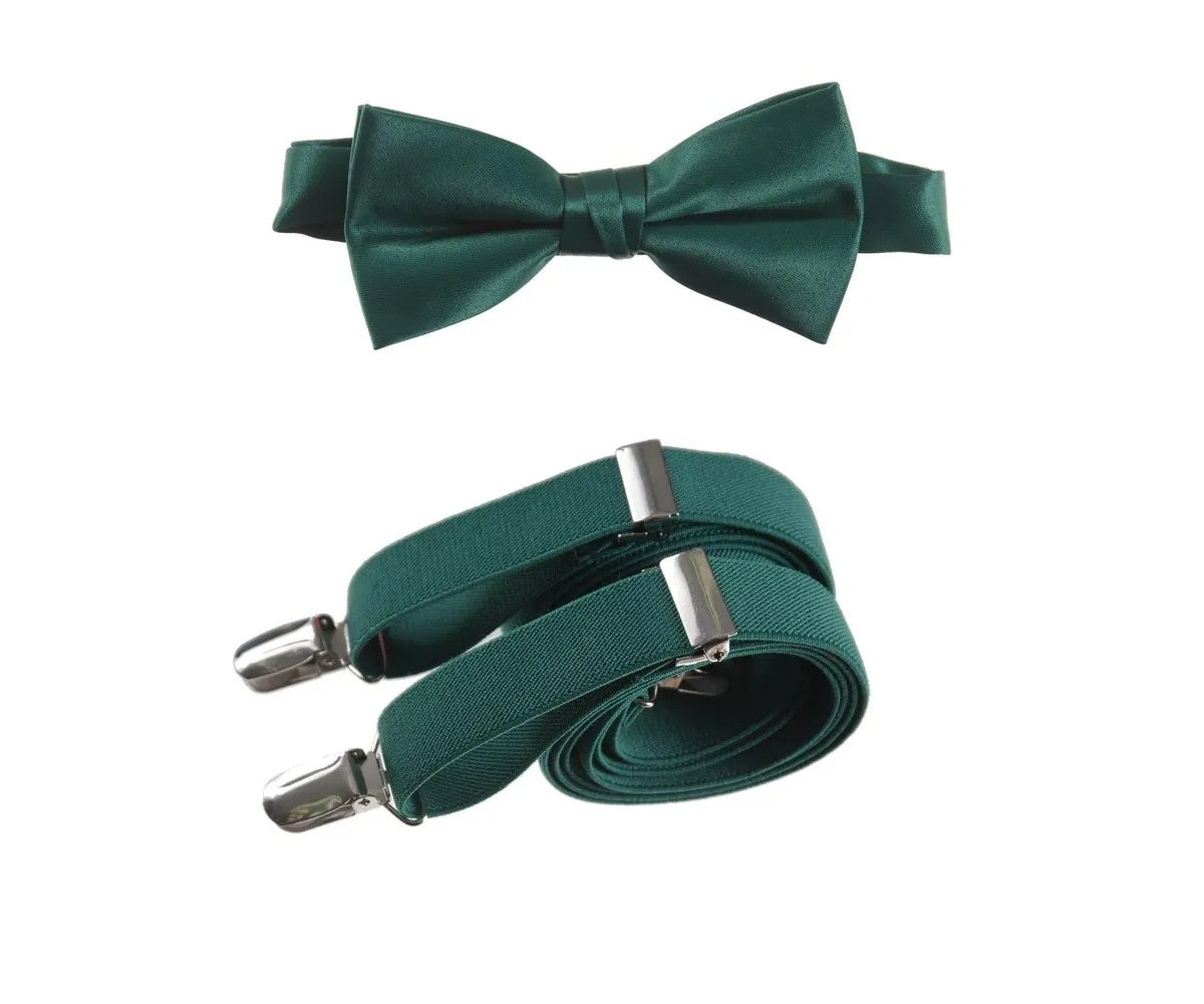 Pre-tied Bow Tie and Adjustable Stretch Suspender Sets