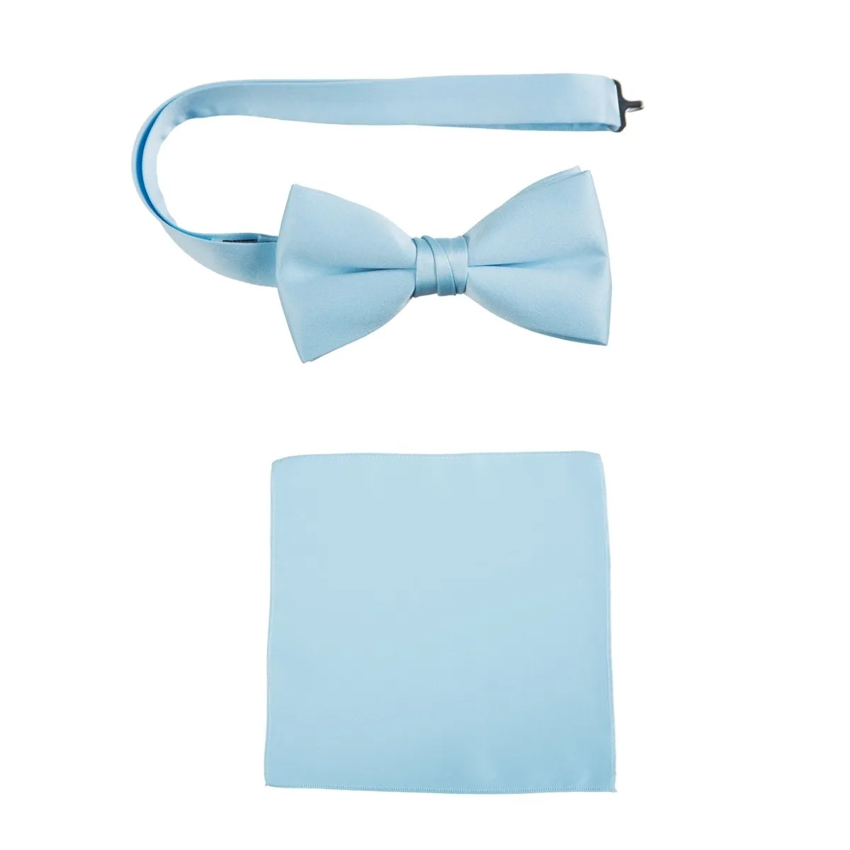 Pre-tied Bow Tie and Pocket Square Handkerchief Sets