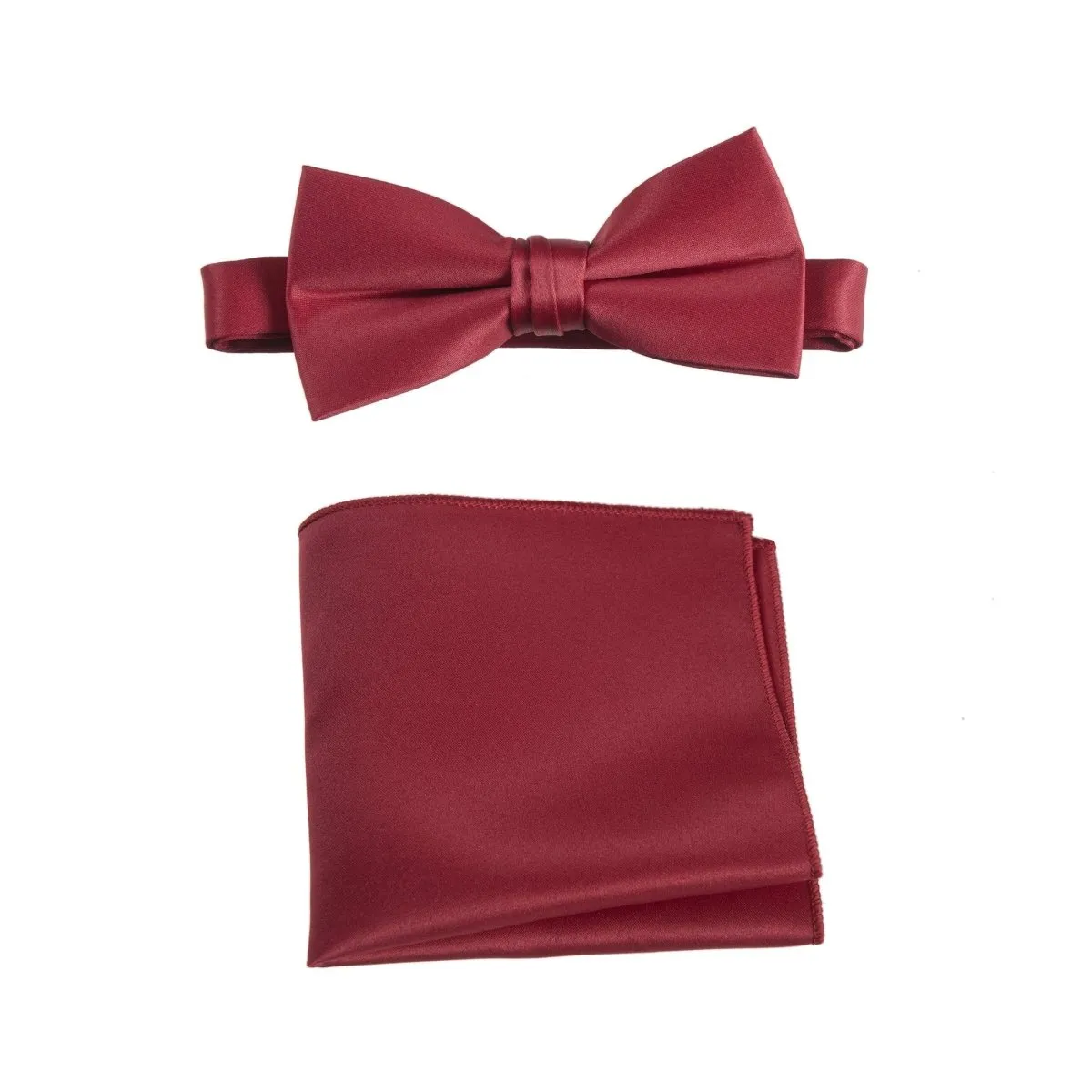 Pre-tied Bow Tie and Pocket Square Handkerchief Sets