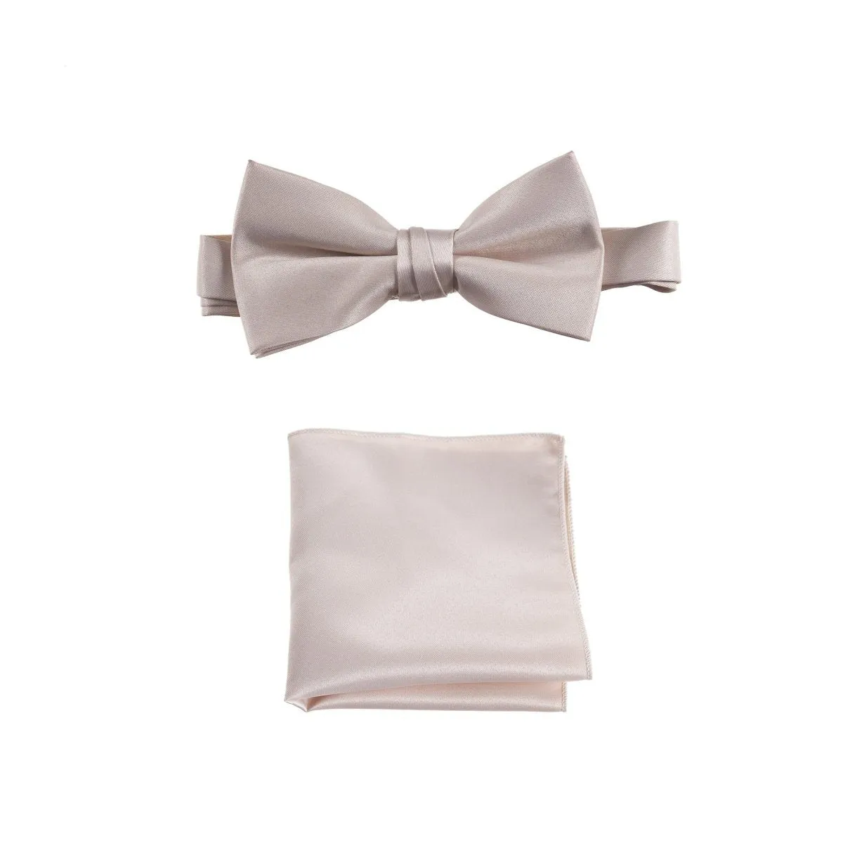 Pre-tied Bow Tie and Pocket Square Handkerchief Sets