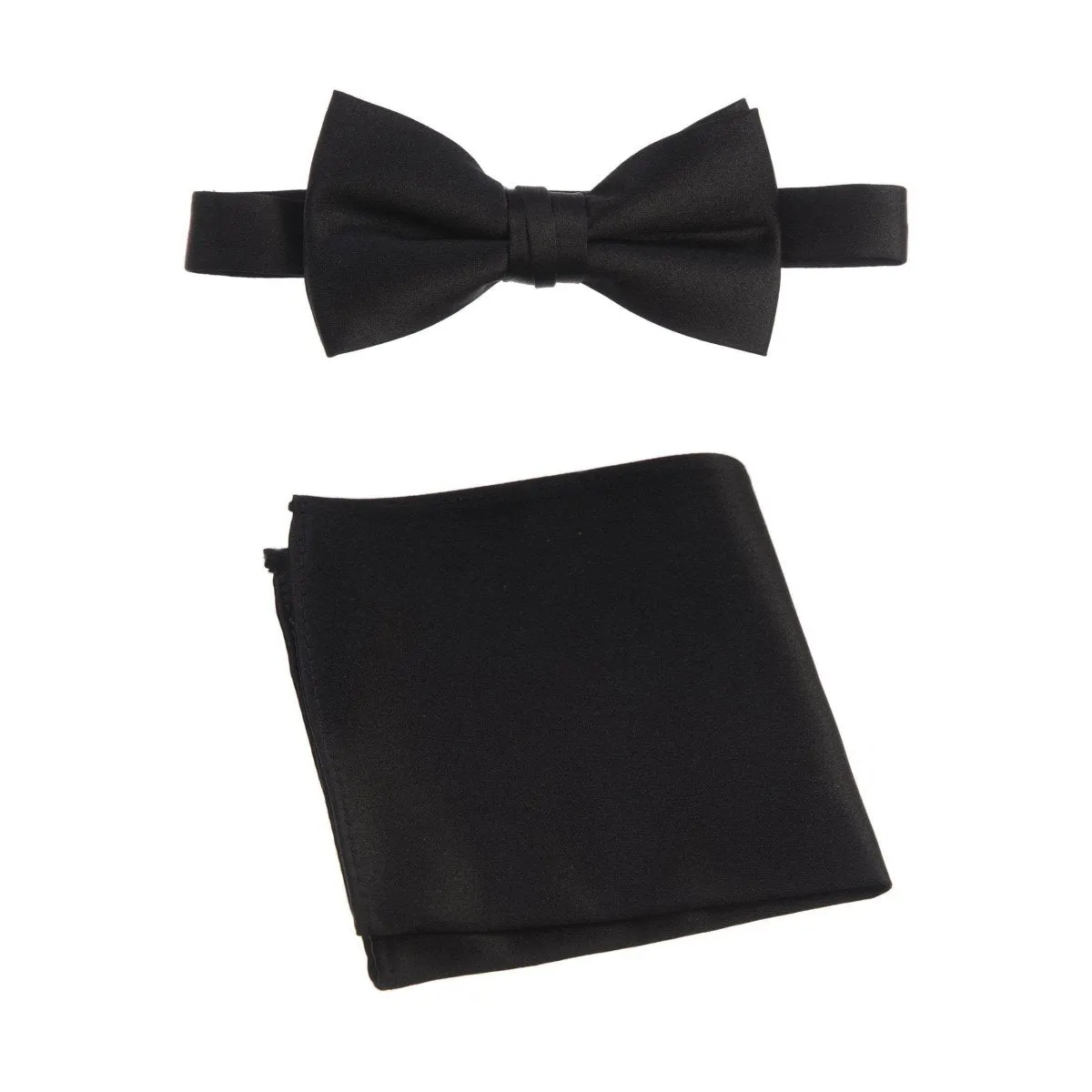 Pre-tied Bow Tie and Pocket Square Handkerchief Sets