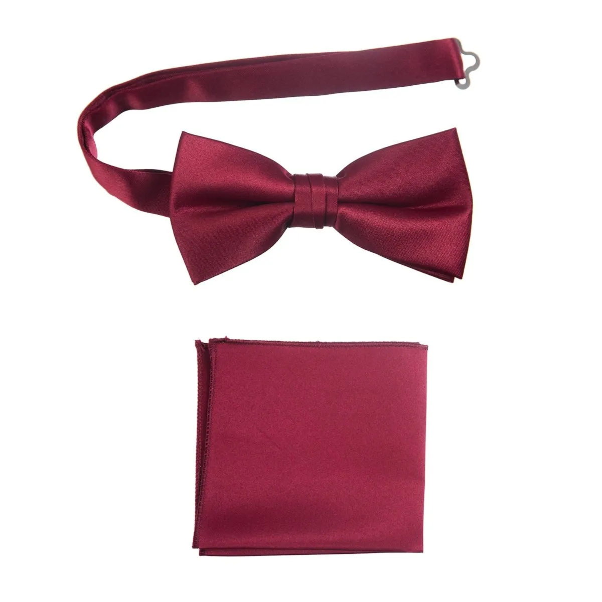 Pre-tied Bow Tie and Pocket Square Handkerchief Sets