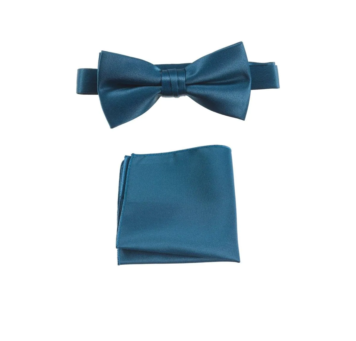 Pre-tied Bow Tie and Pocket Square Handkerchief Sets