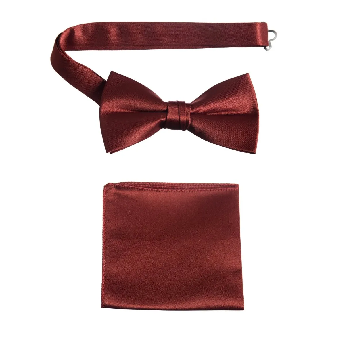 Pre-tied Bow Tie and Pocket Square Handkerchief Sets