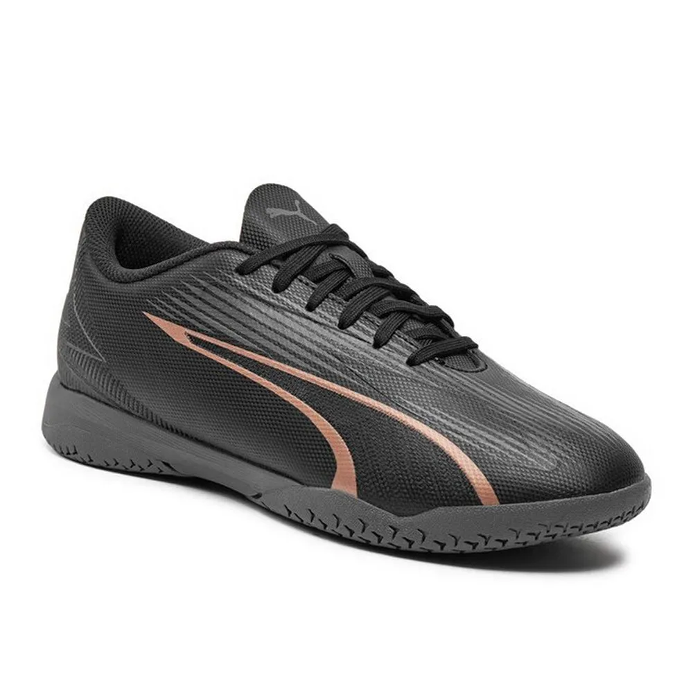 Puma Ultra Play Jnr IT Indoor Football Shoes (Black/Copper Rose)