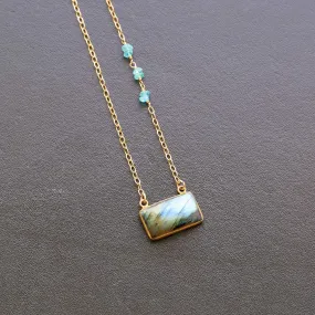 Quebec - Labradorite Bar Necklace