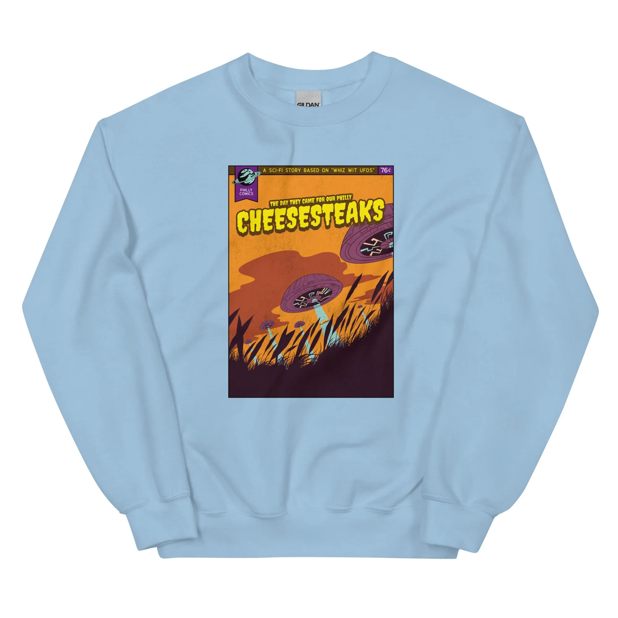 "Philly Comics Cheesesteak Alien Abduction" Sweatshirt