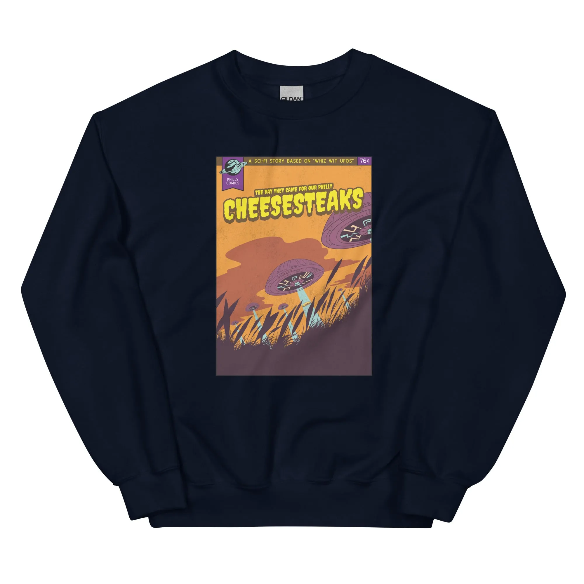 "Philly Comics Cheesesteak Alien Abduction" Sweatshirt