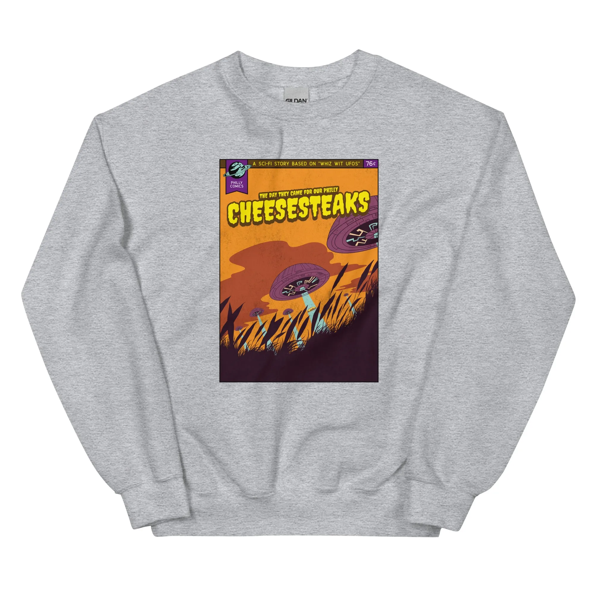 "Philly Comics Cheesesteak Alien Abduction" Sweatshirt