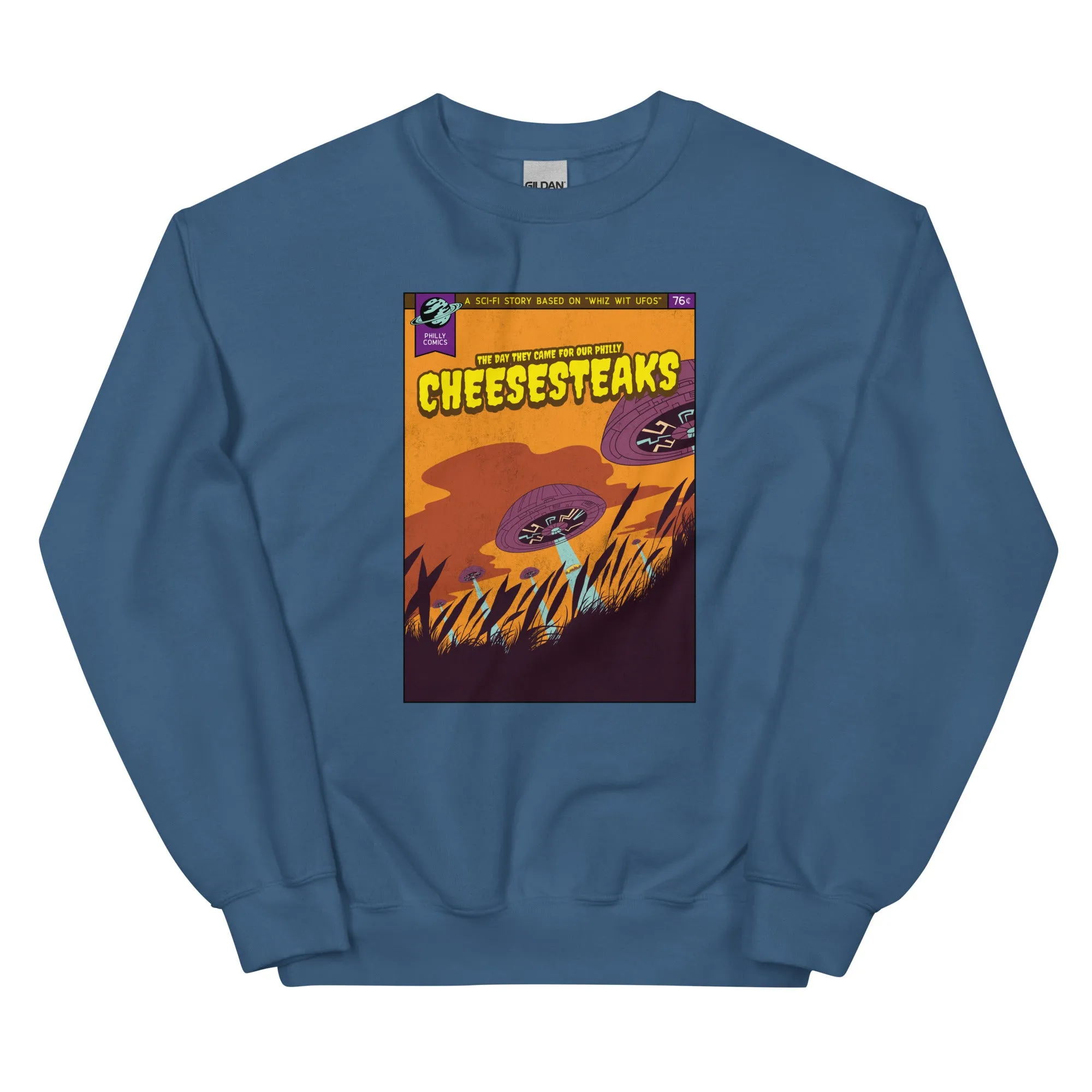 "Philly Comics Cheesesteak Alien Abduction" Sweatshirt