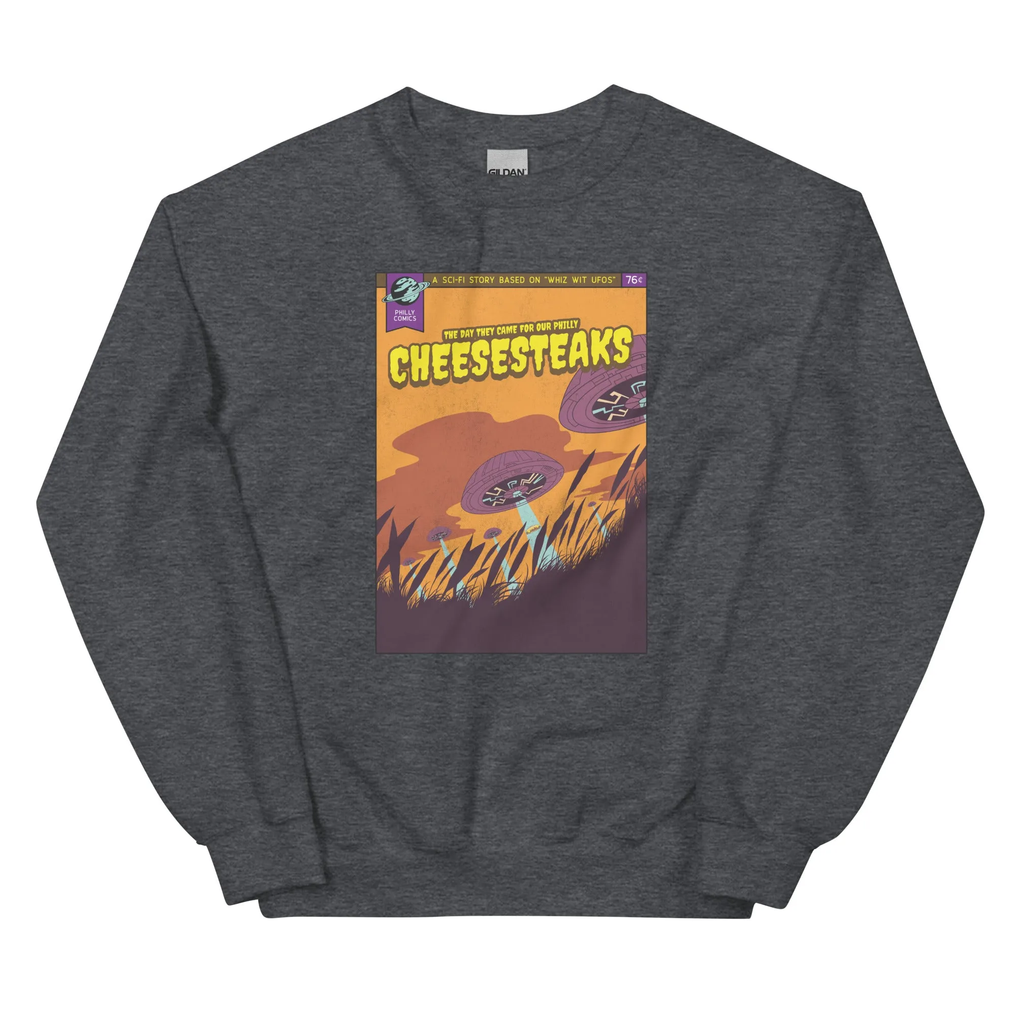 "Philly Comics Cheesesteak Alien Abduction" Sweatshirt