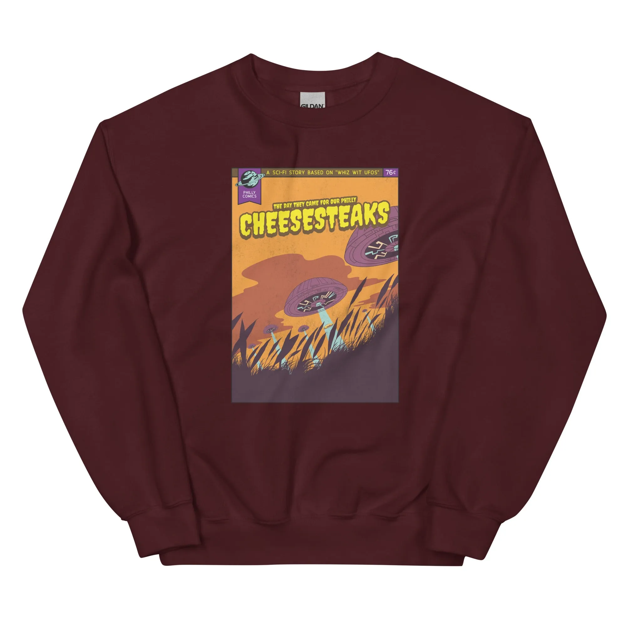 "Philly Comics Cheesesteak Alien Abduction" Sweatshirt