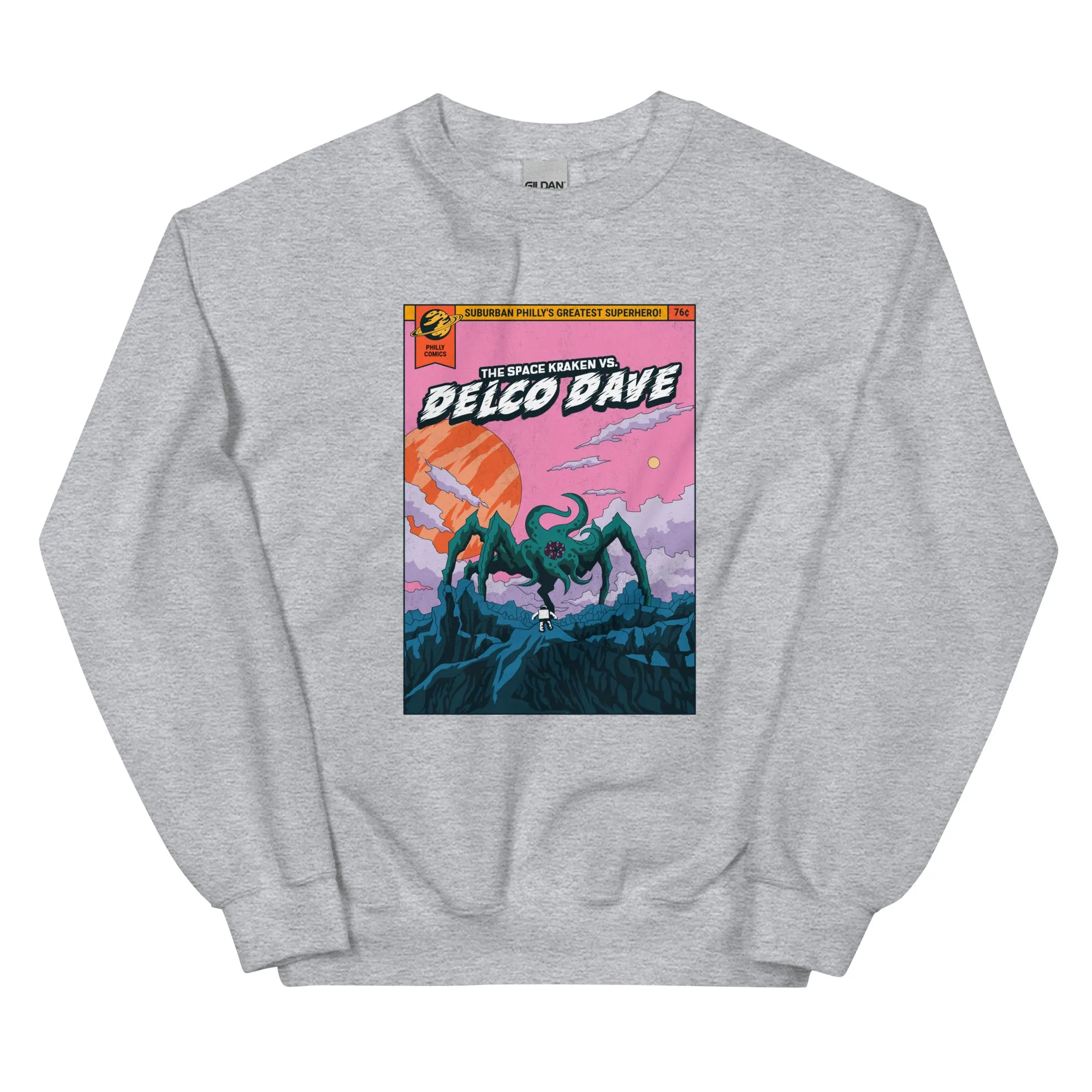 "Philly Comics Delco Dave vs. The Space Kraken" Sweatshirt