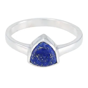 Radiant Stone Lapis Lazuli 925 Silver Ring Sterling Silver Jewelry