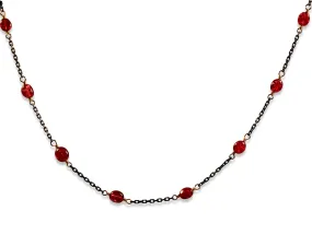 Red Spinel Beaded Necklace