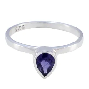 Riyo Attractive Gemstone Iolite 925 Sterling Silver Ring On Sale