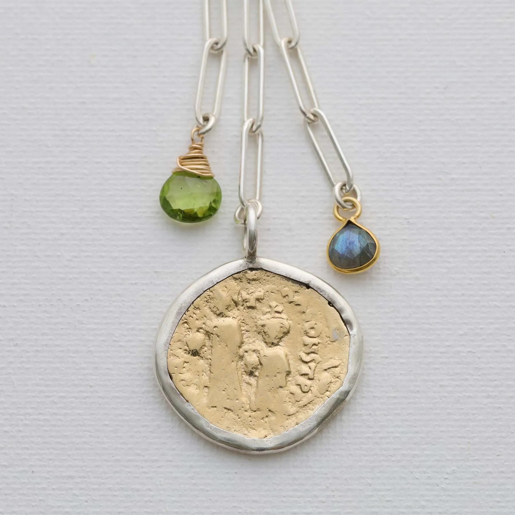 Roma - Sterling Silver Ancient Coin Pendant Necklace