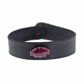 Ruby Leather Bracelet