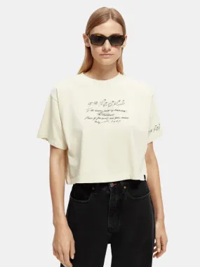 Scotch & Soda Poem Embroidered T-Shirt