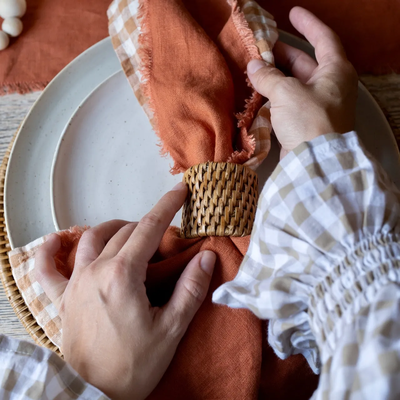 Set of 2 Terracotta Linen Napkins