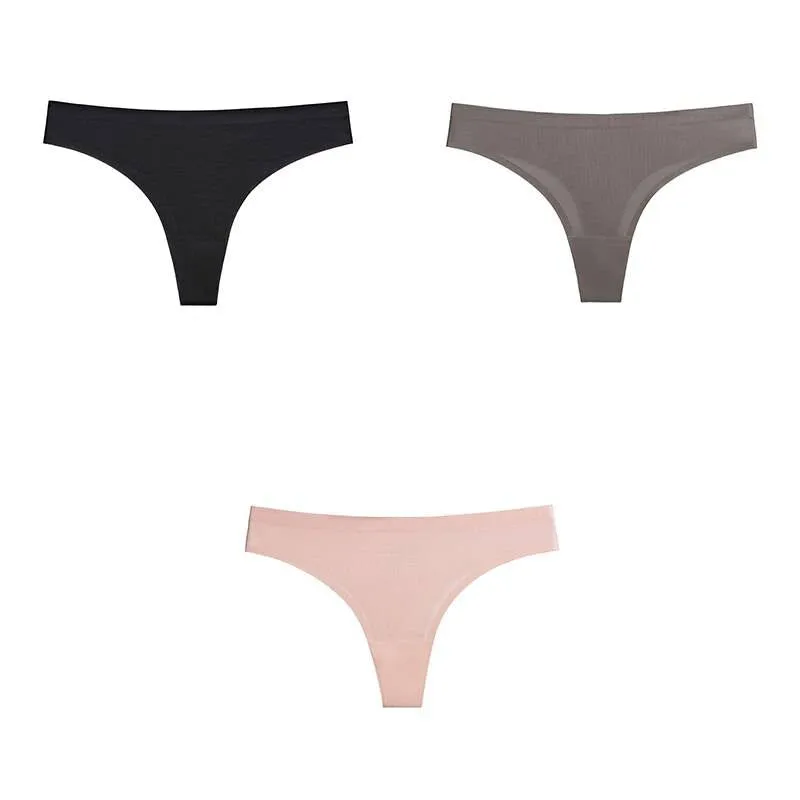 Set Of 3 Seamless Women's Thongs