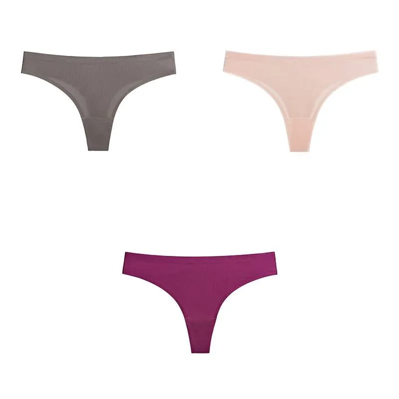 Set Of 3 Seamless Women's Thongs