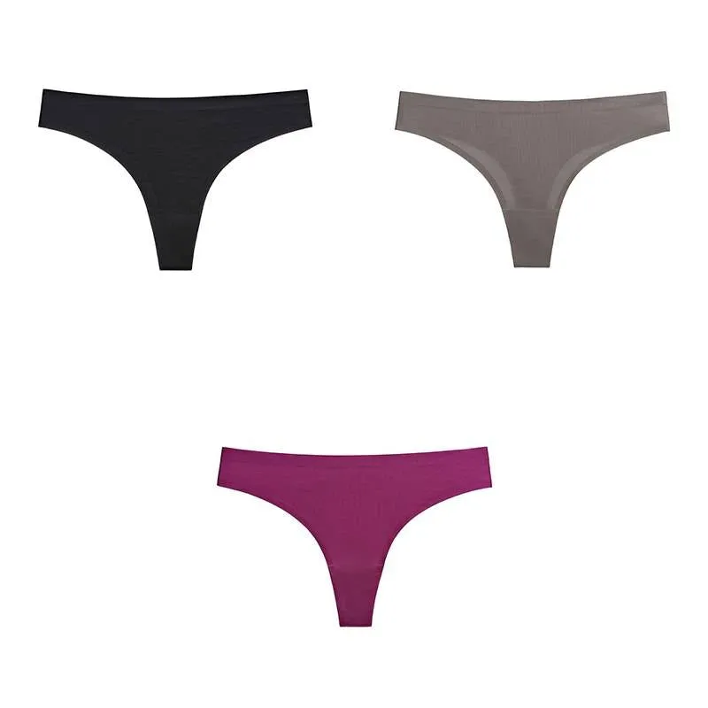 Set Of 3 Seamless Women's Thongs