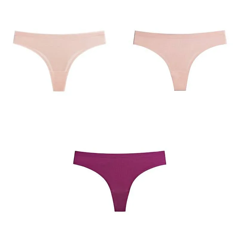 Set Of 3 Seamless Women's Thongs