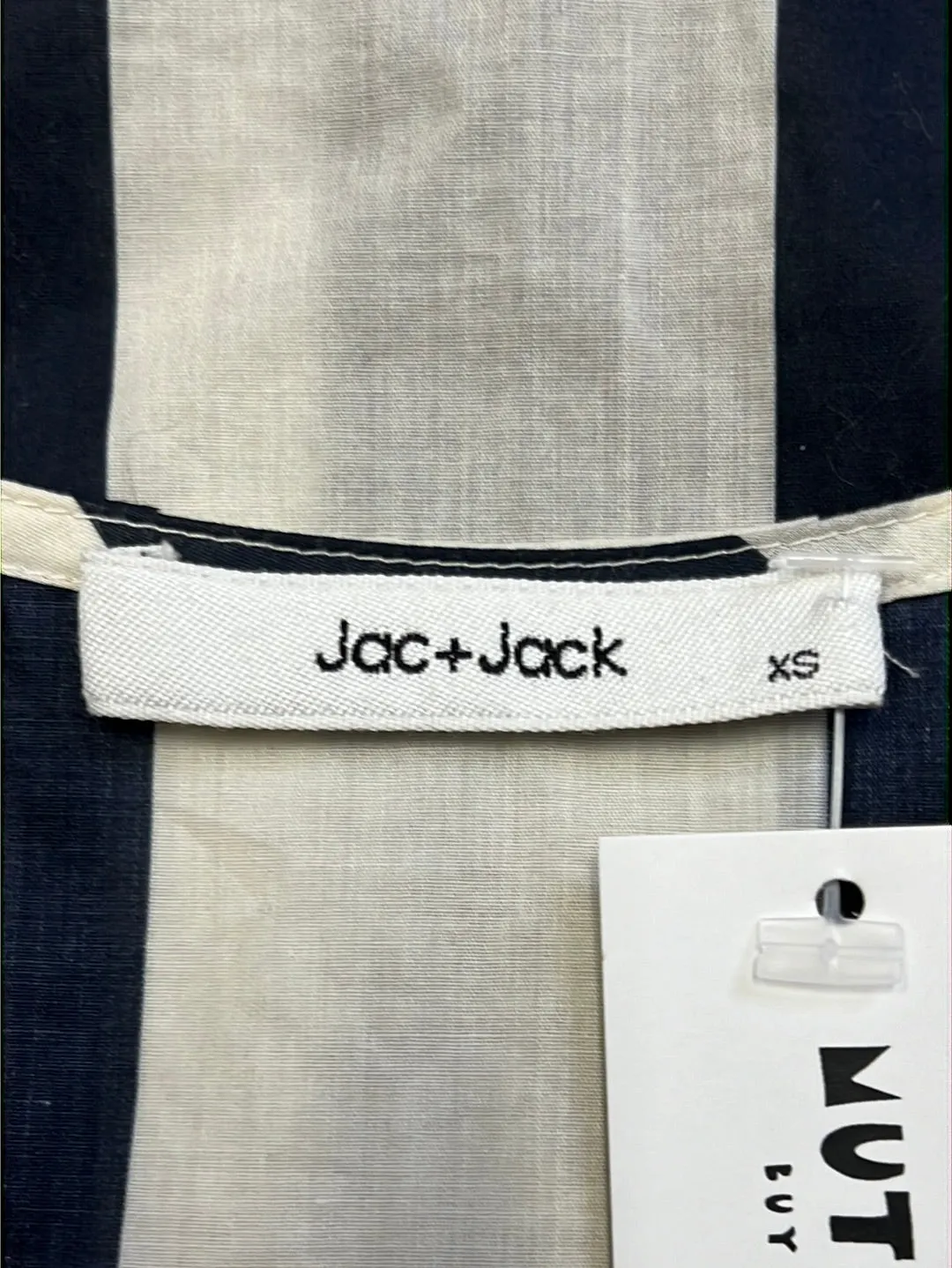 Size XS - Jac   Jack Navy and White Striped Top